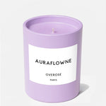 Overose Auraflowne scented candle features fragrance notes of Candied Cherries, Ripe Nectarines, Caramel Lemon Blossom and Lime Basil.
